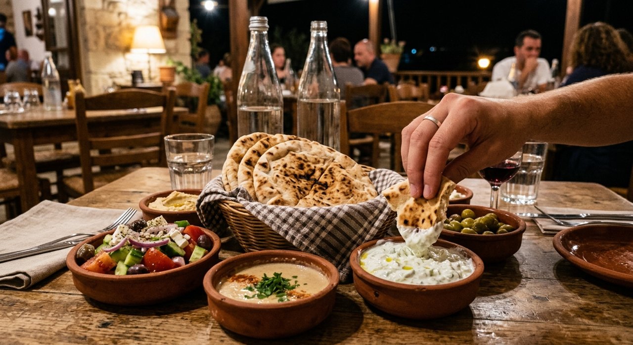 פיתה וסלטים
