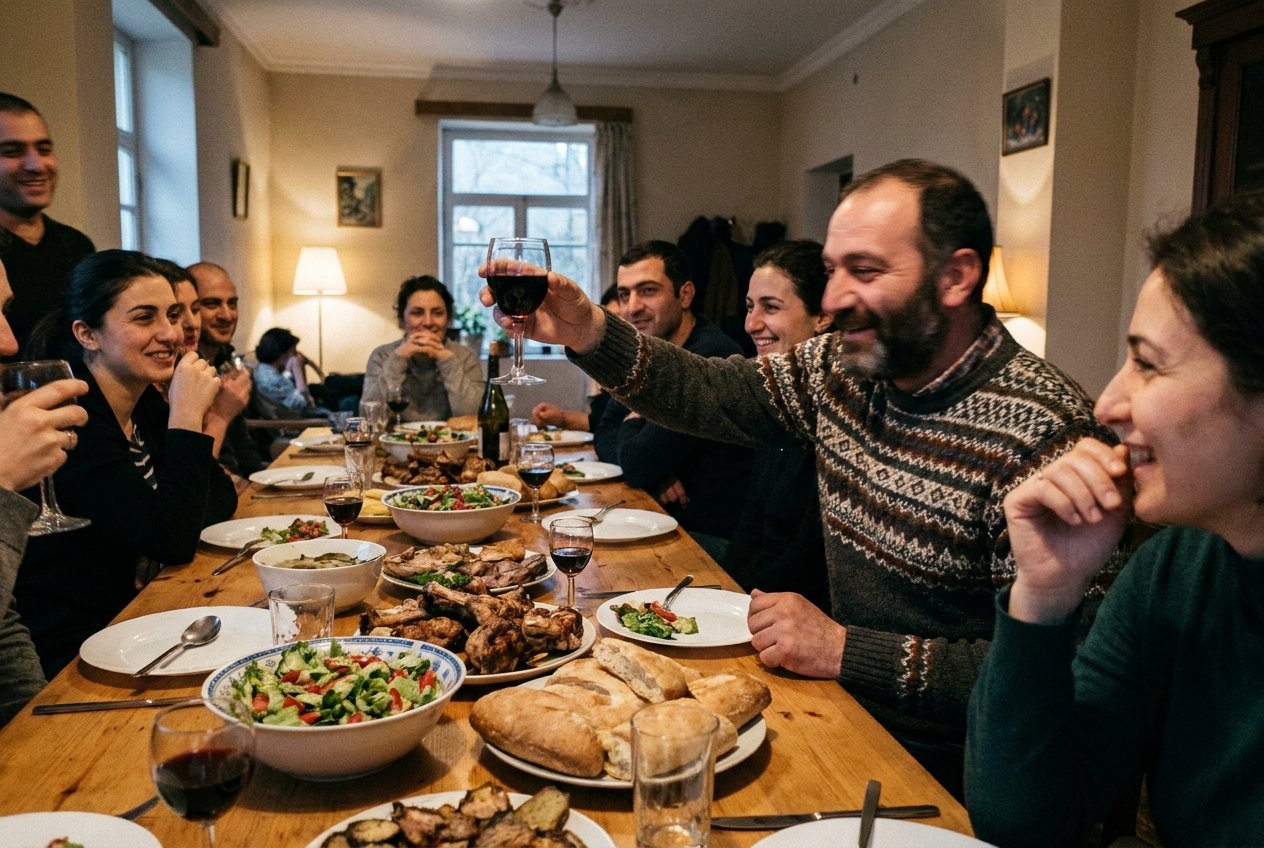 סופרה וטמדה — מסיבת הסופר-שולחן הגאורגי